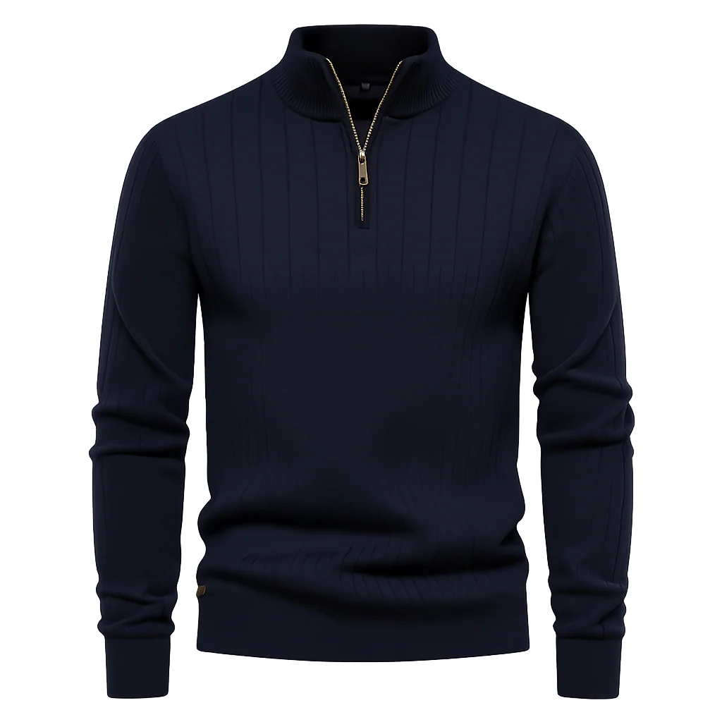 Zip Classic Knit Sweater