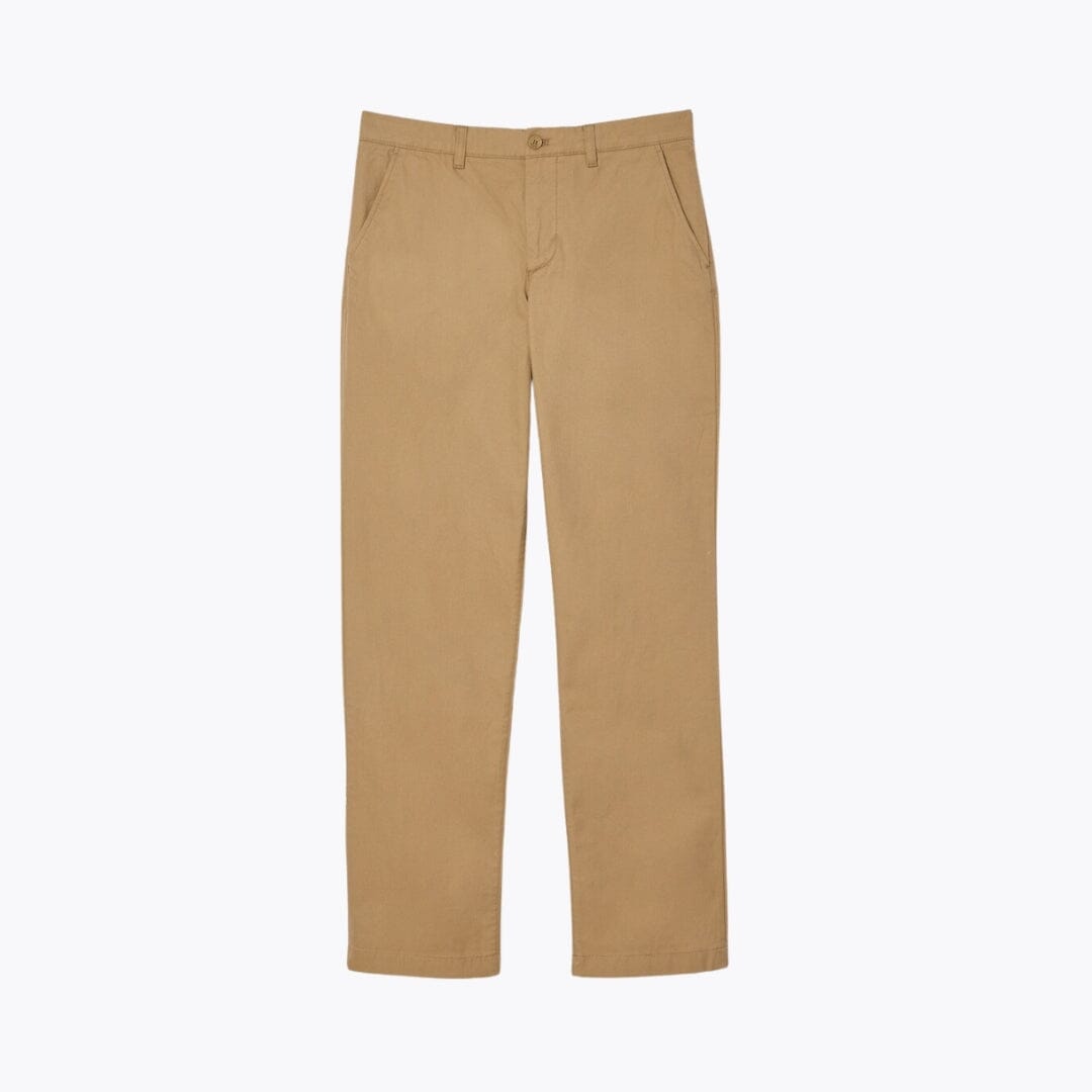 Straight Fit Cotton Twill Trousers